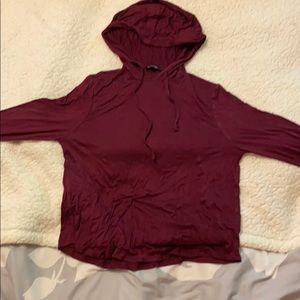 Maroon long sleeve hoodie